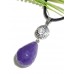 Подвеска с фиолетовым агатом и фианитом