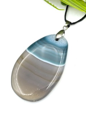 Подвеска из серо-голубого агата