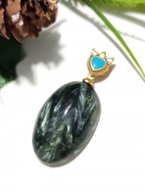 Подвеска с серафинитом (клинохлором)