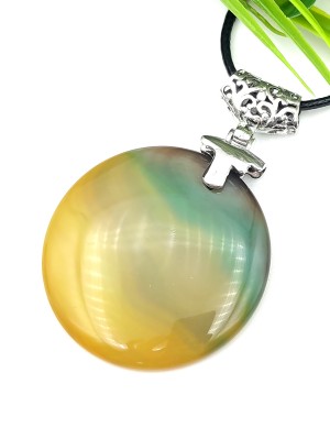 Подвеска из желто-зеленого агата