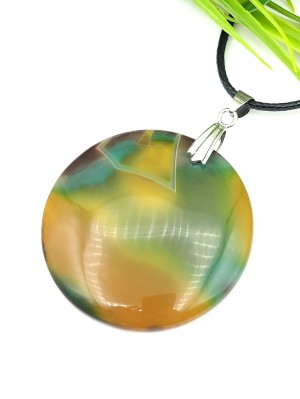 Подвеска из желто-зеленого агата