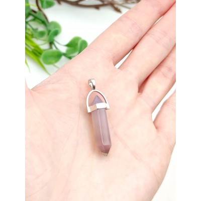 Подвеска (маятник) из бежево-серого агата