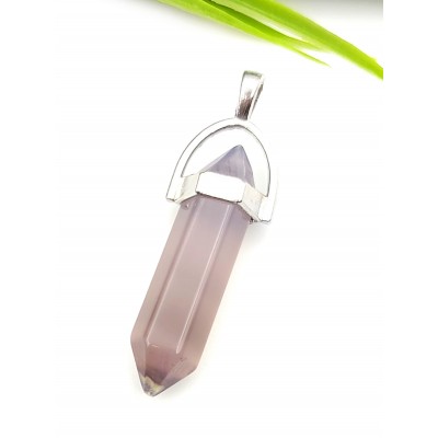 Подвеска (маятник) из бежево-серого агата