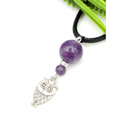 Подвеска Сова с аметистом