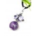 Подвеска посеребренная с аметистом и фианитами
