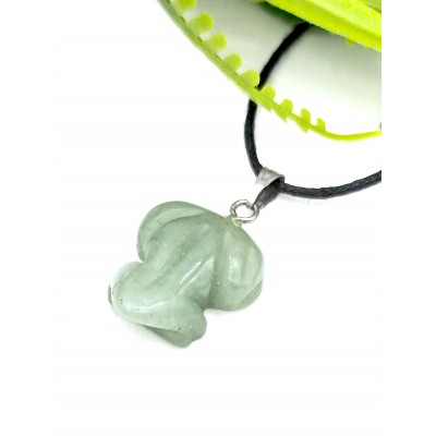 Подвеска Лягушка из зеленого авантюрина