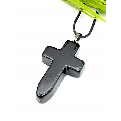 Подвеска крестик из агата