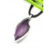 Подвеска посеребренная с синтетическим аметистом