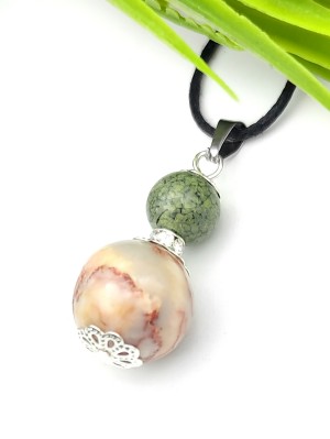 Подвеска с яшмой и  змеевиком