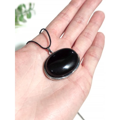 Подвеска с черным агатом