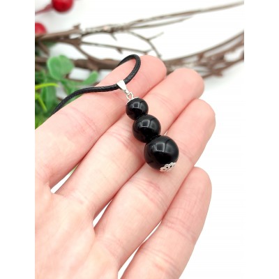 Подвеска с черным агатом