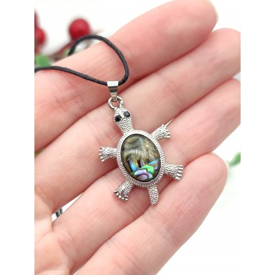 Подвеска Черепаха с халиотисом