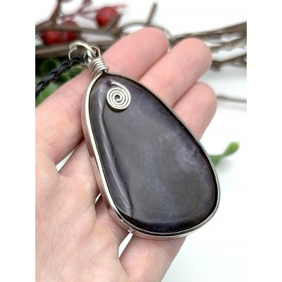 Подвеска с коричнево-фиолетовым агатом Подвеска с коричнево-фиолетовым агатом