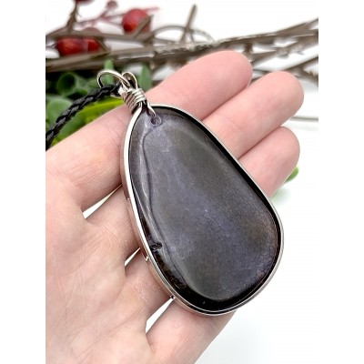 Подвеска с коричнево-фиолетовым агатом Подвеска с коричнево-фиолетовым агатом