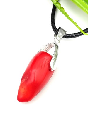 Подвеска с красным кораллом (серебро)