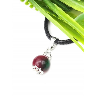 Подвеска с малиново-зеленым агатом