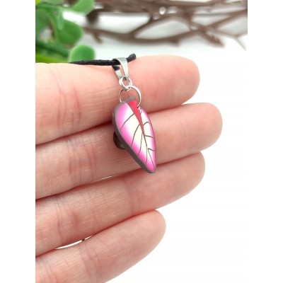 Подвеска Листик с шоколадным жемчугом