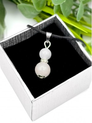 Подвеска с розовым кварцем