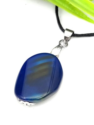 Подвеска с синим агатом