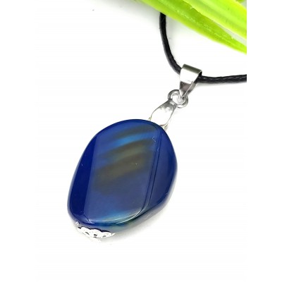 Подвеска с синим агатом