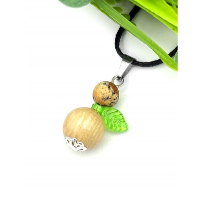 Подвеска с пейзажной яшмой и деревом