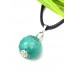 Подвеска с зеленым агатом (огранка)