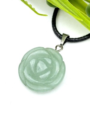 Подвеска розочка из зеленого авантюрина