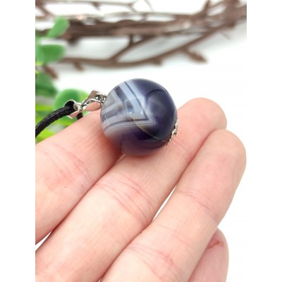 Подвеска шарик из фиолетового агата