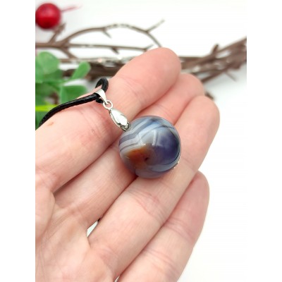 Подвеска шарик из фиолетового агата