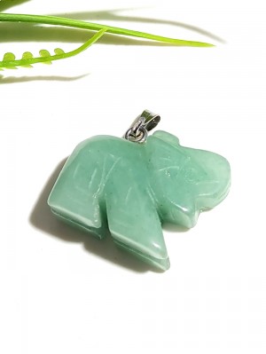 Подвеска слон из зеленого авантюрина