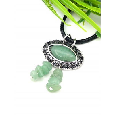 Подвеска с зеленым авантюрином