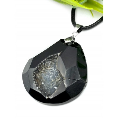 Подвеска жеода черного агата