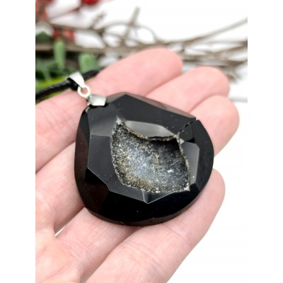 Подвеска жеода черного агата