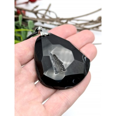 Подвеска жеода черного агата