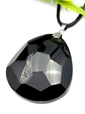 Подвеска жеода черного агата