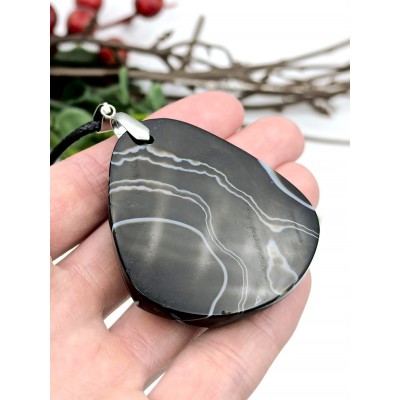 Подвеска жеода черного агата