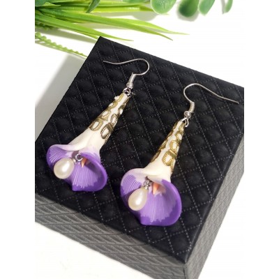 Серьги Колокольчики с жемчугом