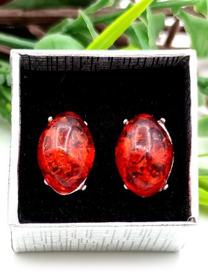 Серьги из бернита (сплав смол и янтаря)