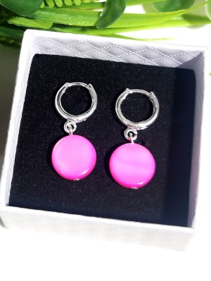 Серьги из розового перламутра