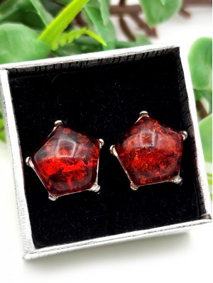 Серьги из бернита (сплав смол и янтаря)