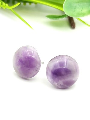 Серьги посеребренные с аметистом