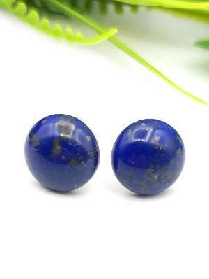 Серьги посеребренные с лазуритом