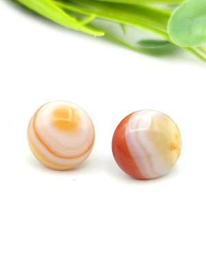 Серьги посеребренные с сардониксом (сердоликом)