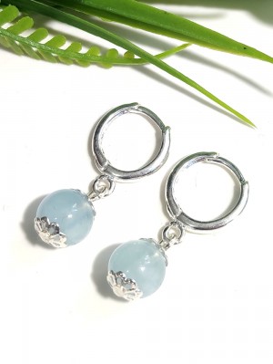 Серьги с аквамарином