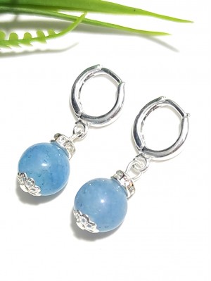 Серьги с аквамарином