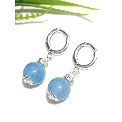 Серьги с аквамарином