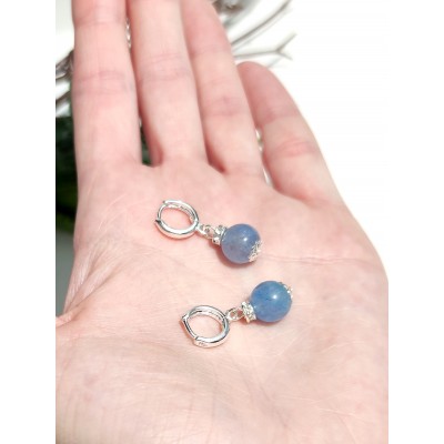 Серьги с аквамарином