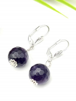 Серьги с аметистом