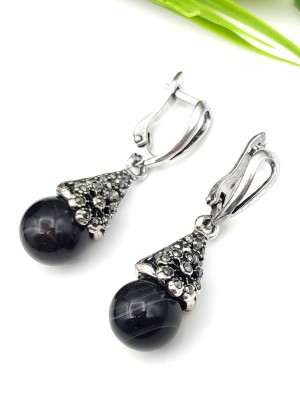 Серьги с арабским ониксом