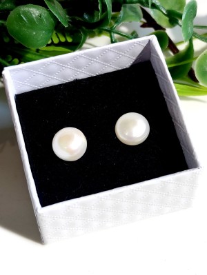Серьги с белым жемчугом